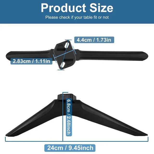 Alt view image 7 of 7 - TV Stand for Hisense TV Legs, TV Stand Legs for Hisense Smart TV, for 32H4030F3 43R6E3 50R6E3 50A6G 55H6570 55H6570G 58H6870, TV Stand for Hisense TV with Screws