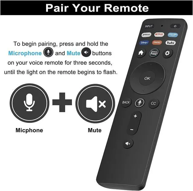 Alt view image 4 of 6 - OEM Part - XRT260 TV Remote Control Compatible with V505-J09 and M65Q6-J09