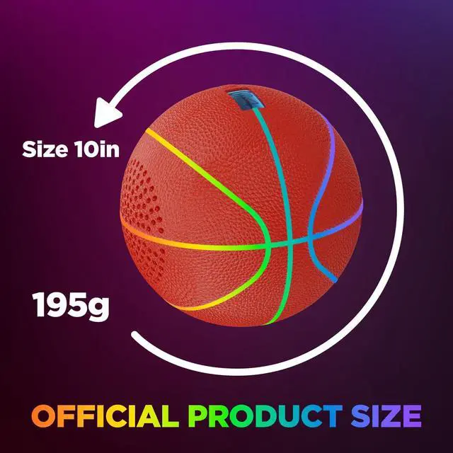 Alt view image 6 of 7 - Bluetooth Speaker Ball | 3" LED Light Show, Basketball Speaker