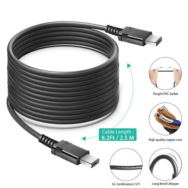 Alt view image 5 of 7 - Sync Data Charging Cable for Sony 55X9400E 65X9400E 65X900E 65X905E 65X930D 75X900E 75X900E 65X930E XBR-65X900E XBR-55X930E Smart LED TV Power Cord Fit AC Adaptor ACDP-240E01 ACDP-240E02