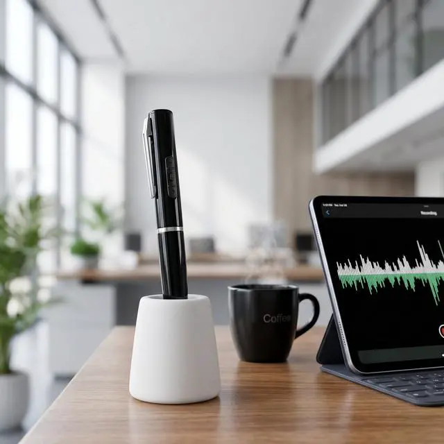 Alt view image 6 of 7 - 64GB Voice Recorder Pen, One-Touch Recording & MP3 Player, HD Noise Reduction, Playback While Writing, Ideal for Business Meetings, Interviews, Students