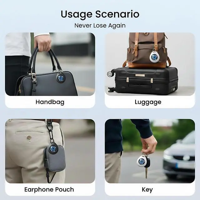 Alt view image 7 of 7 - 2 Pack MFi Certified Tracker Tags Work with Apple Find My iOS Only | Bluetooth Tracker Air Smart Locator Tags for Worldwide Tracking Waterproof for Luggage Bags Pet Wallet Backpack Key Finders