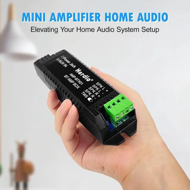 Alt view image 5 of 7 - Bluetooth Home Audio Amplifier 2.0 Channel Receiver System for Passive Speakers with AUX TWS Suitable for Ceiling Marine Home Theater Garage Outdoor Indoor