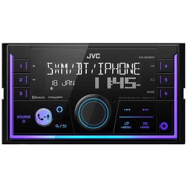 Alt view image 2 of 7 - KW-X850BTS Bluetooth Car Stereo Digital Media Receiver with USB Port, AM/FM Radio, MP3 Player, Amazon Alexa, Android, iPhone, Double DIN, 13-Band EQ