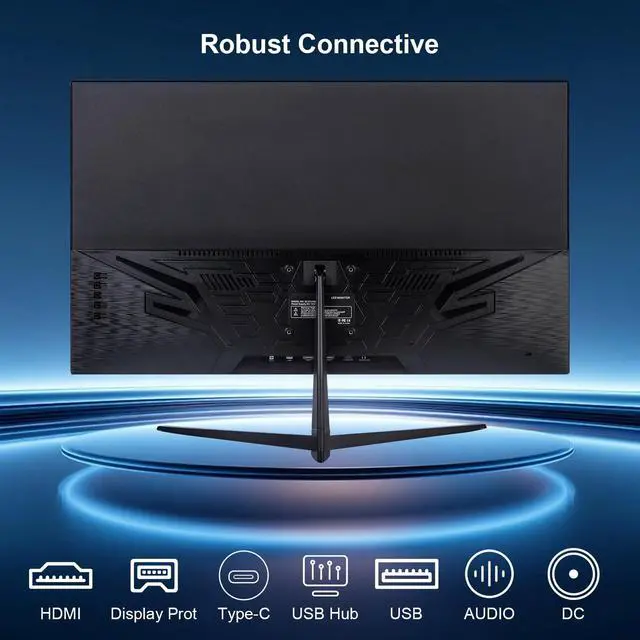Alt view image 3 of 6 - 27 Inch 4K UHD (3840x2160) Monitor, 4K@60Hz, IPS Panel, Borderless Design, HDR400, 99% sRGB, Work & Gaming Monitor for Designers, Office, and PC Gaming with HDMI DP Type-c