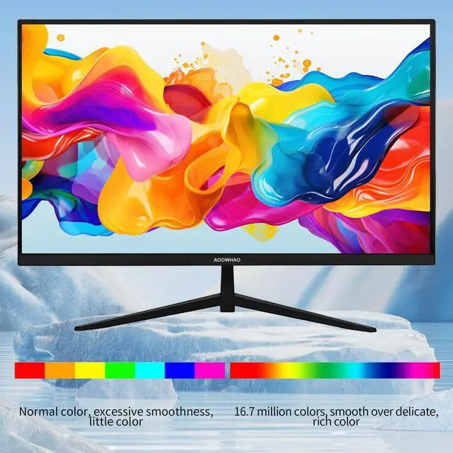 Alt view image 6 of 6 - 27 Inch 4K UHD (3840x2160) Monitor, 4K@60Hz, IPS Panel, Borderless Design, HDR400, 99% sRGB, Work & Gaming Monitor for Designers, Office, and PC Gaming with HDMI DP Type-c