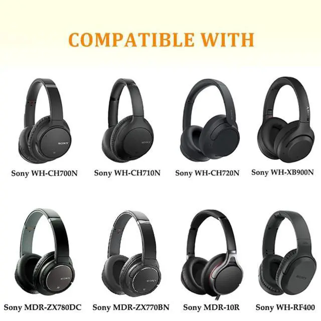 Alt view image 2 of 7 - WH-CH710N/WH-CH700N Replacement Ear Pads Cooling Gel WH-XB900N Earpads Upgrade Ear Cushions Parts Accessories Compatible with Sony WH-CH720N/WH-CH710N/WH-RF400/MDR-ZX770 Wireless Headphones (Black)