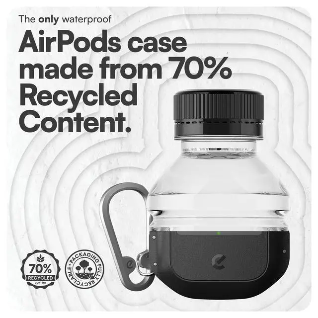 Alt view image 6 of 6 - for Waterproof AirPods 4 Case with Lock - IP68 Waterproof and Dust Proof, Shockproof Protector, Heavy Duty Rugged Protection, Drop Proof Hard Cover for AirPods 4th Gen (Carbon Black)