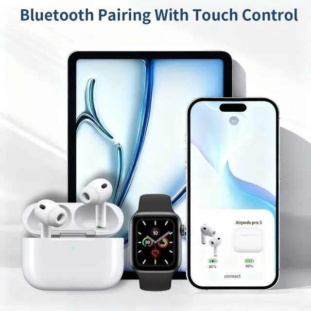 Alt view image 5 of 7 - USB-C Charging Case for AirPods Pro 3, Compatible for AirPods Pro 3 (2025) Charging Case, Built-in 450 mAh Battery with Bluetooth Pairing Sync Button(Headphones Not Included) (A9)