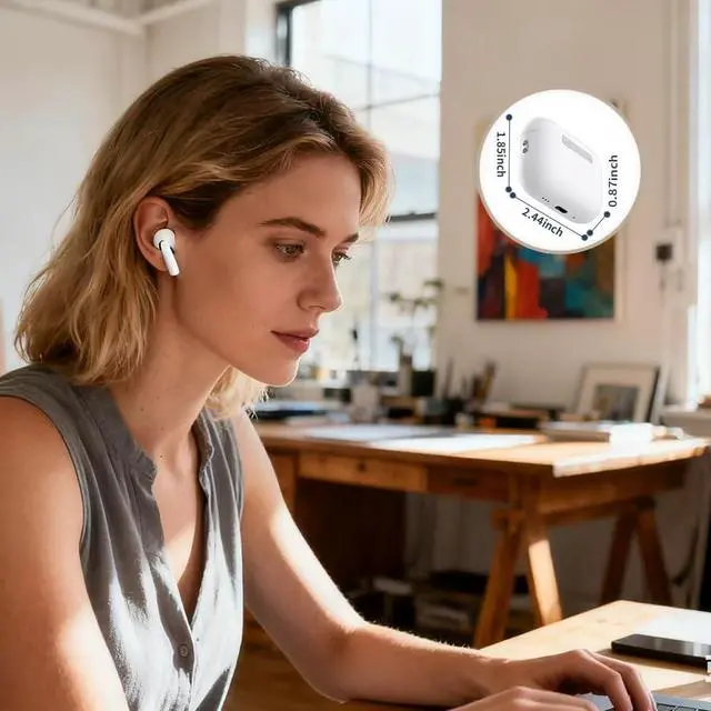 Alt view image 7 of 7 - USB-C Charging Case for AirPods Pro 3, Compatible for AirPods Pro 3 (2025) Charging Case, Built-in 450 mAh Battery with Bluetooth Pairing Sync Button(Headphones Not Included) (A9)