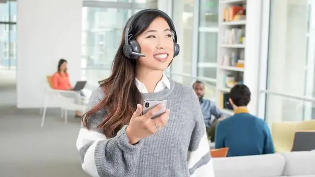Alt view image 2 of 7 - Zone Wireless Plus Bluetooth Headset Designed for the Open Office | Designed for open office, exceptional sound, flip-to-mute mic, Qi Charging