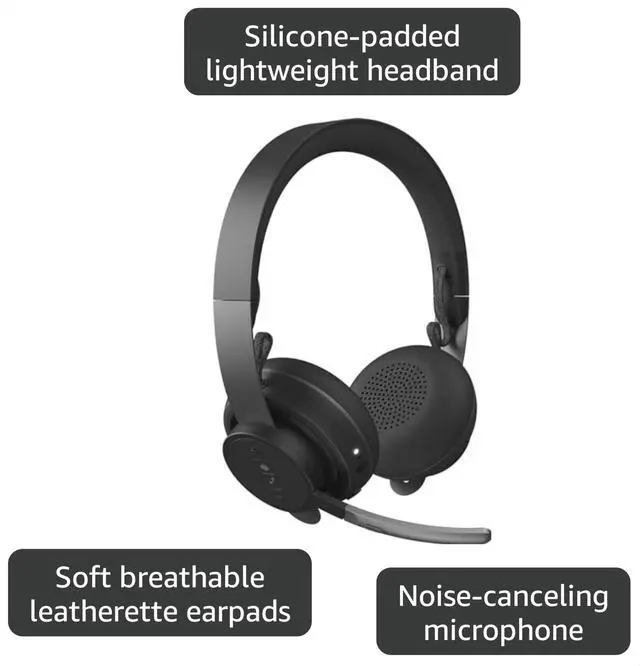 Alt view image 3 of 7 - Zone Wireless Plus Bluetooth Headset Designed for the Open Office | Designed for open office, exceptional sound, flip-to-mute mic, Qi Charging