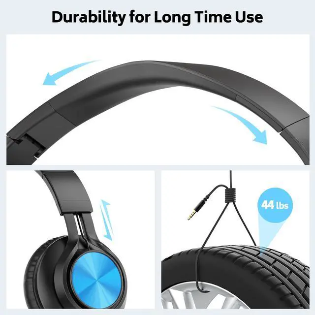 Alt view image 4 of 7 - School Headphones for Kids 12-Pack for K-12 Classroom Library Study | HD Microphone, Adjustable, Lightweight, Foldable, Stickers, Durable 3.5mm for Online Learning/Computer/Chromebook-Colorful