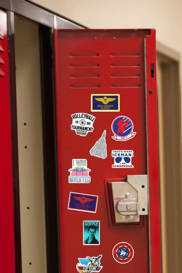 Alt view image 6 of 6 - Top Gun 50ct Die Cut Vinyl Stickers Variety, Tablet, Indoor & Outdoor Use