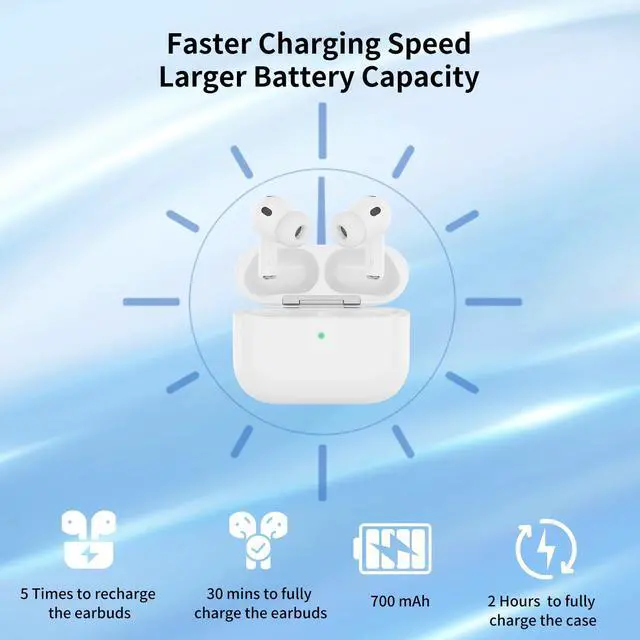 Alt view image 5 of 7 - Wireless Charging Case Compatible with AirPods Pro 3 Generation, USB-C Port AirPods Pro 3 Charging Case Replacement, No Earbuds