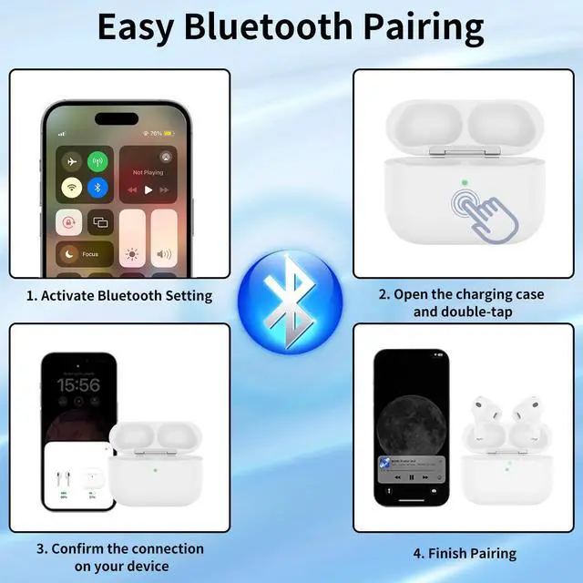 Alt view image 6 of 7 - Wireless Charging Case Compatible with AirPods Pro 3 Generation, USB-C Port AirPods Pro 3 Charging Case Replacement, No Earbuds