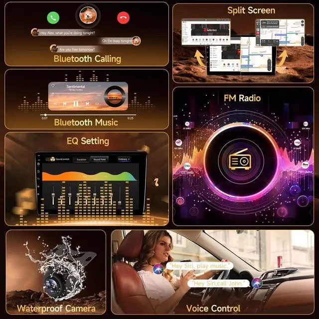 Alt view image 6 of 7 - 8Core 4G+64G Android 13 Car Stereo for Hyundai Elantra 2014 2015 2016 | 9inch IPS Touch Screen for Elantra with Wireless CarPlay,Android Auto,Bluetooth,FM,GPS,WiFi,SWC,Camera