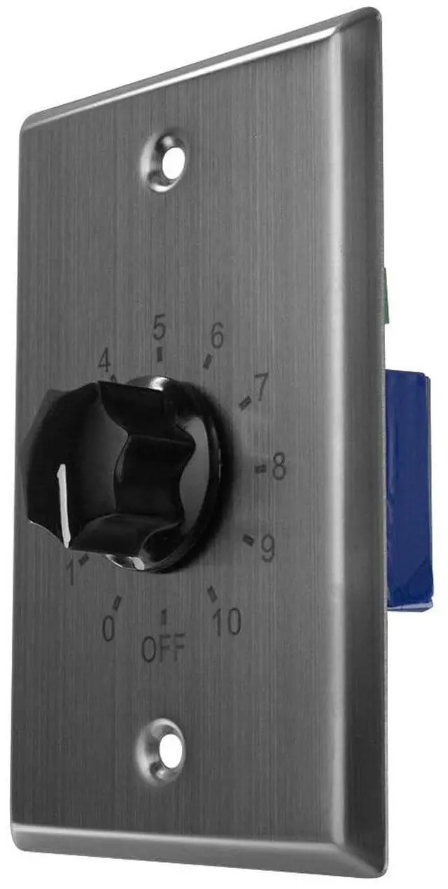 Alt view image 5 of 7 - Saga Elite Stainless Steel Volume Control Wall Plate (10W 25/70.7V)