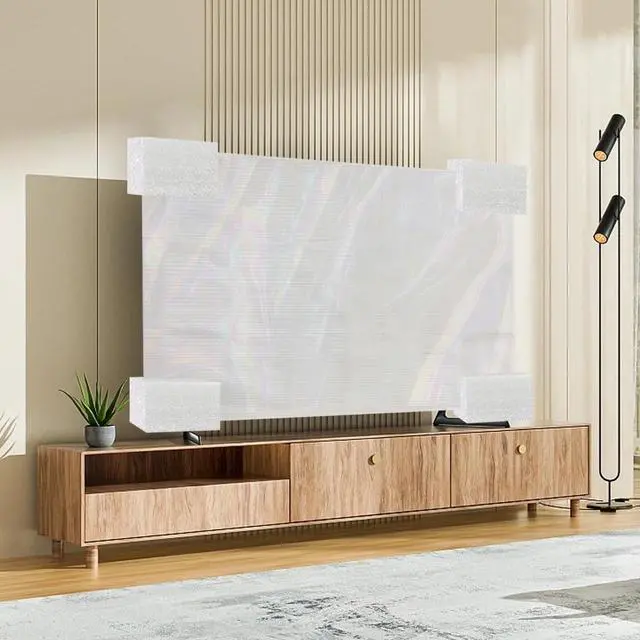 Alt view image 6 of 6 - Foam Flat Screen TV Cover and 4 Foam large corner protectors Fits 65''TV | 65"W X 37"H, Flat Screen TV Protection During House Moving,Home Renovation, or Storing