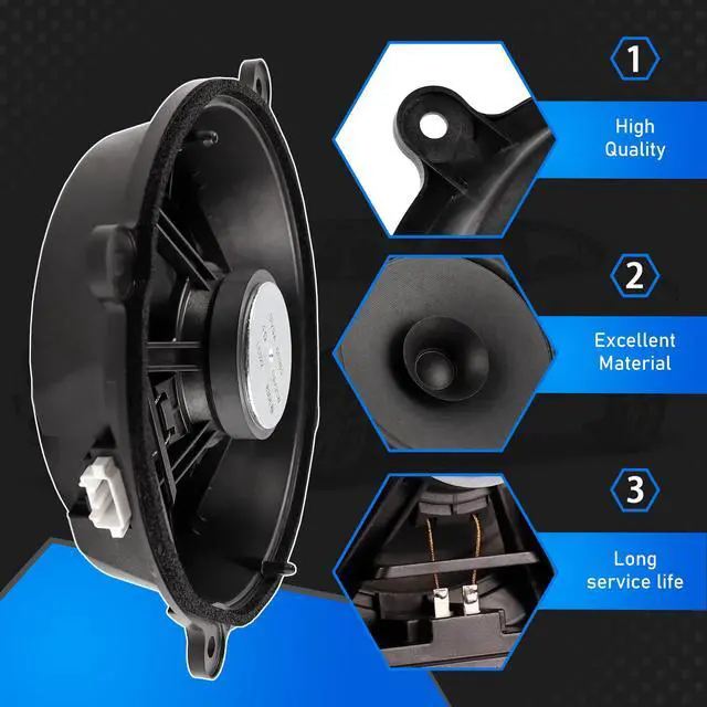 Alt view image 5 of 7 - Front Door Speaker Compatible with 2013-2018 Mazda 3 6 CX-5 | Compatible With 14-18 Mazda 3, 13-16 Mazda 6 CX-5, Coaxial Speaker, Wide Frequency Response, Replace BHN9-66-960 KF01-66-960