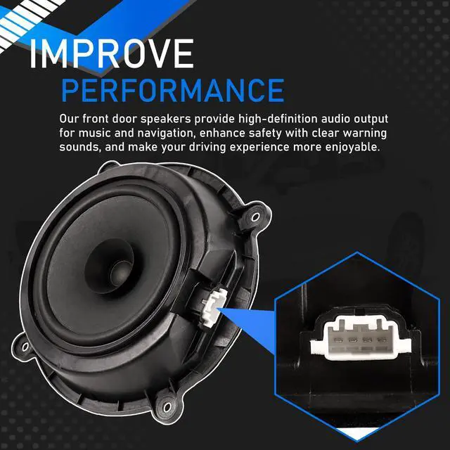 Alt view image 6 of 7 - Front Door Speaker Compatible with 2013-2018 Mazda 3 6 CX-5 | Compatible With 14-18 Mazda 3, 13-16 Mazda 6 CX-5, Coaxial Speaker, Wide Frequency Response, Replace BHN9-66-960 KF01-66-960