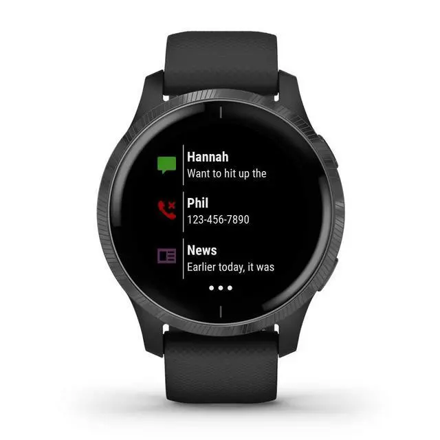 Alt view image 2 of 6 - 010-02173-11 Venu, GPS Smartwatch with Bright Touchscreen Display, Features Music, Body Energy Monitoring, Animated Workouts, Pulse Ox Sensor and More, Black