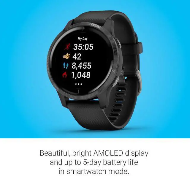 Alt view image 3 of 6 - 010-02173-11 Venu, GPS Smartwatch with Bright Touchscreen Display, Features Music, Body Energy Monitoring, Animated Workouts, Pulse Ox Sensor and More, Black