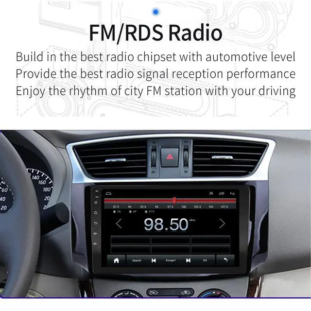 Alt view image 6 of 7 - for 2013-2017 Nissan Sentra Radio,Wireless Carplay&Android Auto,2G+32G | Android 13 Car Radio Stereo Navigation Bluetooth Touch Screen Car Multimedia Radio