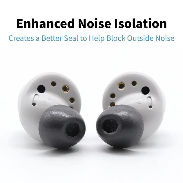 Alt view image 5 of 7 - TWo-220-C TrueGrip MAX Memory Foam Ear Tips | For Technics EAH-AZ100, Denon PerL Pro, Soundcore, CMF & More, Better Comfort, Greater Noise Isolation, Black S/M/L (3 Pairs)