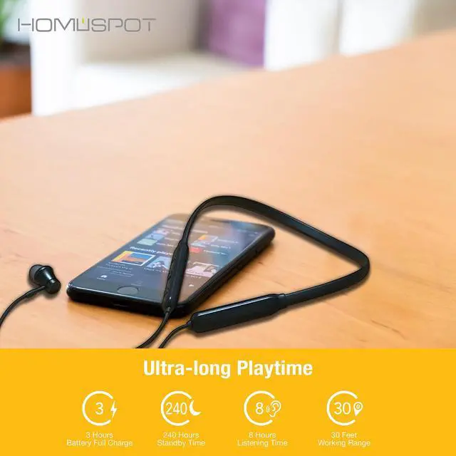 Alt view image 3 of 6 - Neckband Wireless Earbuds aptX Low Latency Bluetooth 5.1 Headphones Qualcomm® CVC for Gym, Running, Gaming & Meeting Compatible with iPhone, Samsung Galaxy, Google