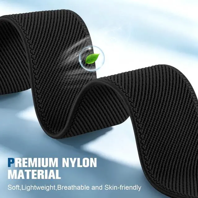 Alt view image 2 of 7 - Stretchy Band Compatible with Whoop 5.0 Bands One, Peak and Life/MG, Breathable Adjustable Soft Solo Loop Elastic Nylon Sport Strap Accessories for Whoop Band 5.0 Fitness Activity Tracker,Black