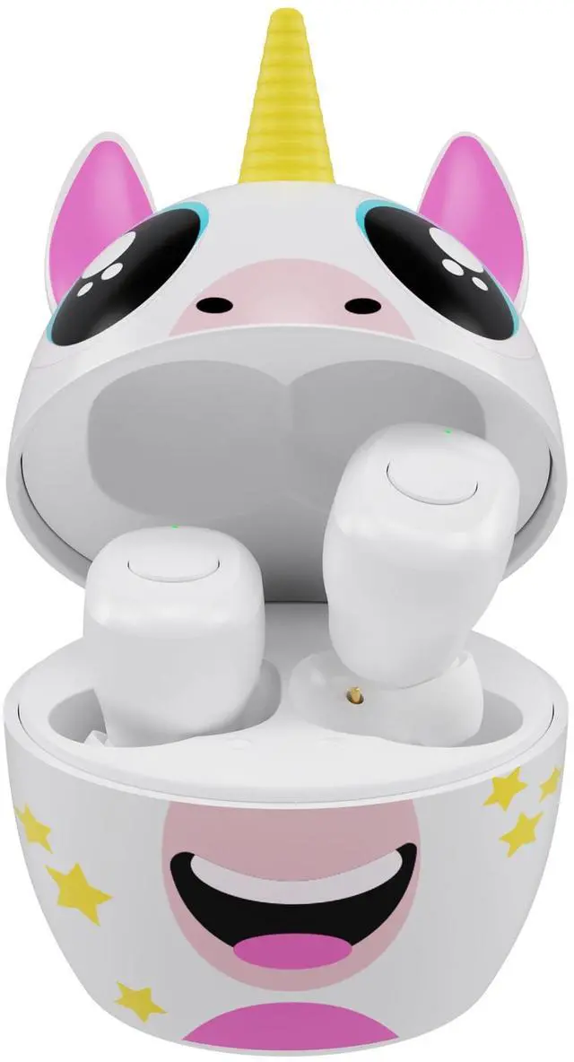 Main image of Kids Wireless Earbuds, Mini Bluetooth Earbuds for Children with Cute Charging Case, Comfortable Gel Tips, IPX4 Water-Resistant Design, 33-Foot Range, Up to 24-Hour Playtime (Unicorn)