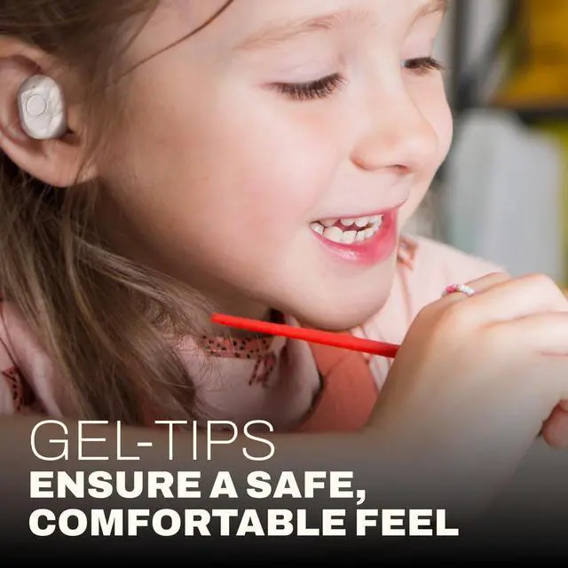 Alt view image 3 of 6 - Kids Wireless Earbuds, Mini Bluetooth Earbuds for Children with Cute Charging Case, Comfortable Gel Tips, IPX4 Water-Resistant Design, 33-Foot Range, Up to 24-Hour Playtime (Unicorn)