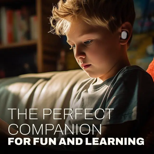 Alt view image 4 of 6 - Kids Wireless Earbuds, Mini Bluetooth Earbuds for Children with Cute Charging Case, Comfortable Gel Tips, IPX4 Water-Resistant Design, 33-Foot Range, Up to 24-Hour Playtime (Unicorn)