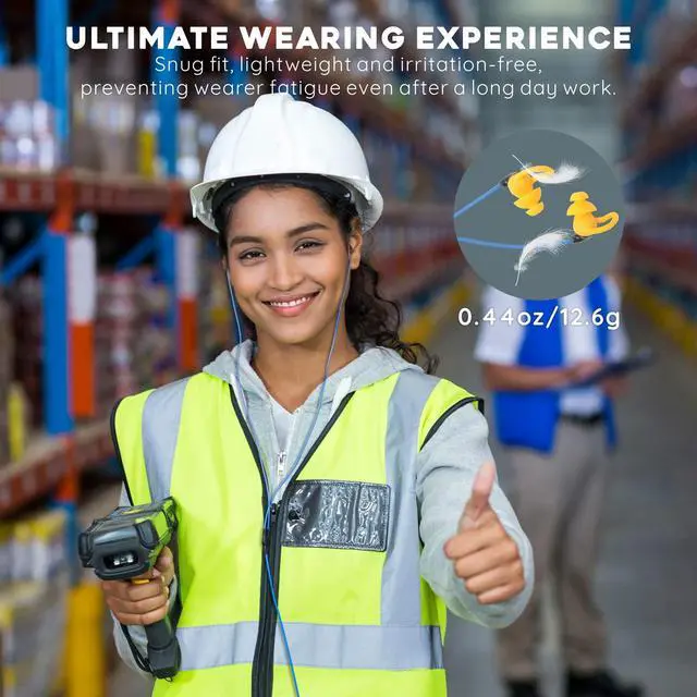 Alt view image 4 of 7 - Ear Plug Headphones for Work, Custom-fit Work Earbuds Earphones-Safety Headphones for Construction Industrial
