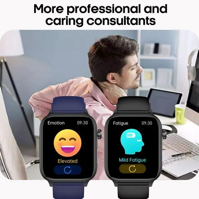 Alt view image 5 of 7 - Smart Watch for Women Men(Answer/Dial) 1.96" IPS Smartwatch, 24/7 Heart Rate/Blood Oxygen/Blood Pressure/Sleep Monitor, Blood and Body Composition,100+ Sports Modes Fitness Tracker (champagne gold)