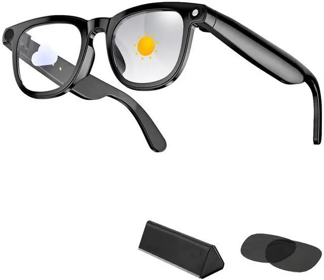 Main image of AI Smart Glasses with Camera 12MP | Hands-free Photo/Video, 5GHz WiFi Fast Transfer, AI Voice Assistant & Translation, Open-ear Audio with Bluetooth Calling
