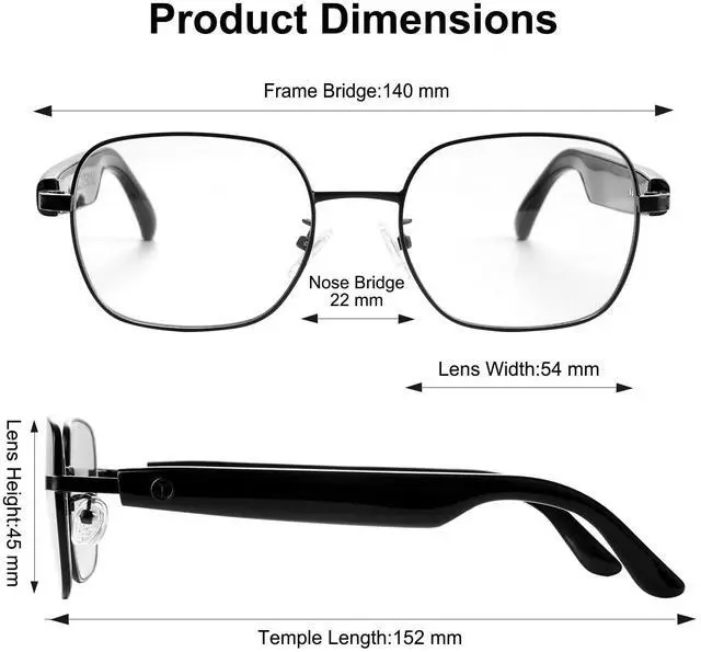 Alt view image 6 of 7 - Smart Glasses for Women Men, Intelligent Touch, Anti-Blue Light Bluetooth Glasses with Speakers, Polarized Sunglasses with Photochromic Lenses, Multifunctional Audio Glasses for Indoor & Outdoor