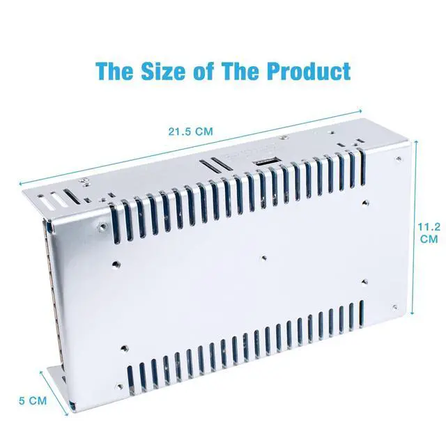 Alt view image 7 of 7 - 12V 50A 600W Universal Power Supply AC 110V/220V to DC 12V Regulated Switching Power Adapter Transformer LED Driver for LED Strip, CCTV Camera System