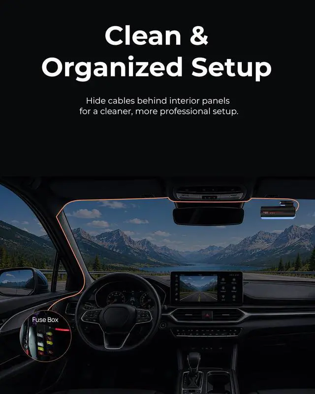 Alt view image 3 of 6 - Dash Cam Hardwiring Kit, 4.5m Power Cable for 24H Parking Mode | Multi-Fuse Set Included, 12V/24V Support, Compatible with All Dash Cams