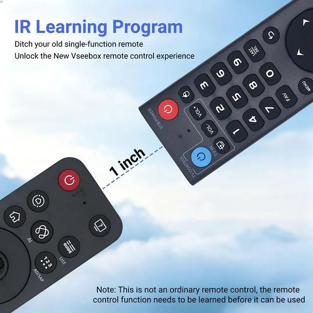 Alt view image 4 of 6 - New V3 Pro Voice Remote Control Compatible with vSeeBox V1, V2, V3, V5 Pro, V3 Plus, V1 Max, Elite, Max Models