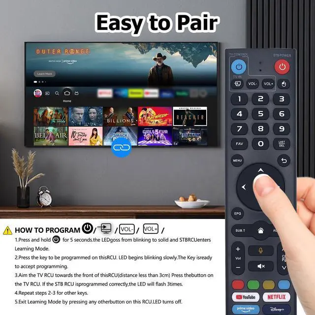 Alt view image 5 of 6 - New V3 Pro Voice Remote Control Compatible with vSeeBox V1, V2, V3, V5 Pro, V3 Plus, V1 Max, Elite, Max Models