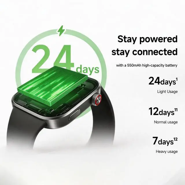 Alt view image 4 of 7 - REDMI Watch 6 Smart Watch GPS 5ATM 24-Day Battery 2.07" AMOLED | 2.07" 2000-nit AMOLED, Up to 24-day battery, GPS + 5ATM, HR/spO2/stress/sleep tracker. Works with iOS Android