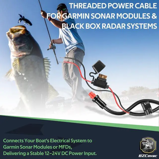 Alt view image 3 of 7 - 010-11425-01 Threaded Power Cable GLS 10 Power Cable for Garmin LiveScope System, GSD Sonar Modules, and GPSMAP MFDs, with Locking O-Ring Included