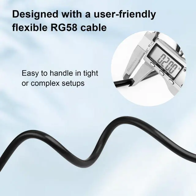 Alt view image 4 of 5 - RG58 Coaxial Cable - 50 Ohm Shielded Cable for RF Communication, Ham Radio, and Antenna Applications 50FT