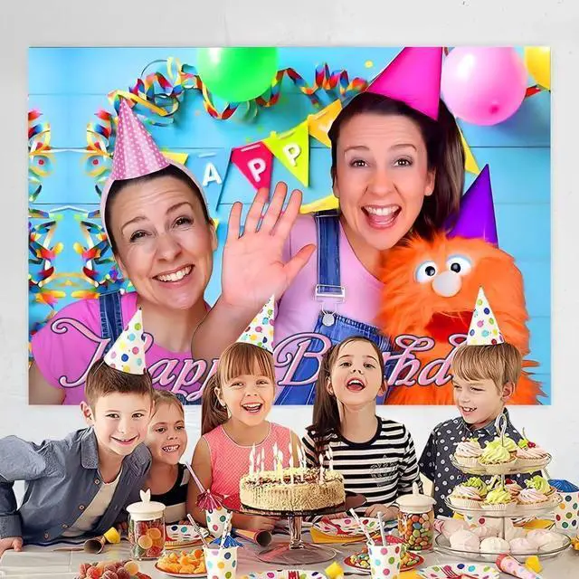 Alt view image 4 of 4 - Rachel Backdrop Birthday Decorations, Rachel Birthday Banner Backdrop for Kids Birthday Party Supplies (5x3ft)