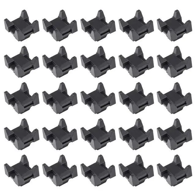 Alt view image 6 of 6 - 25 Pieces Plastic Cable Zip Tie Mounting Blocks, Drop-In Base Mounts for 15 or 40 Series Aluminum T-Slot Extruded Profiles Wire Management