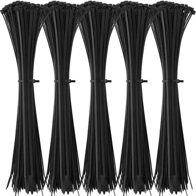 Main image of 500 Pack Long Zip Ties Heavy Duty, Ultra Exclusive Strong Cable Ties Large Industrial Electrical for Indoor Outdoor Plastic Wraps(Black,18 Inch)