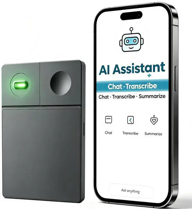 Main image of Note Pro AI Voice Recorder with Unlimited GPT Agent (Space Grey) | Auto transcript & summarize, 126 languages, 5-mic bone conduction, 30g ultra-slim, 64GB 55H battery, meetings calls lectures