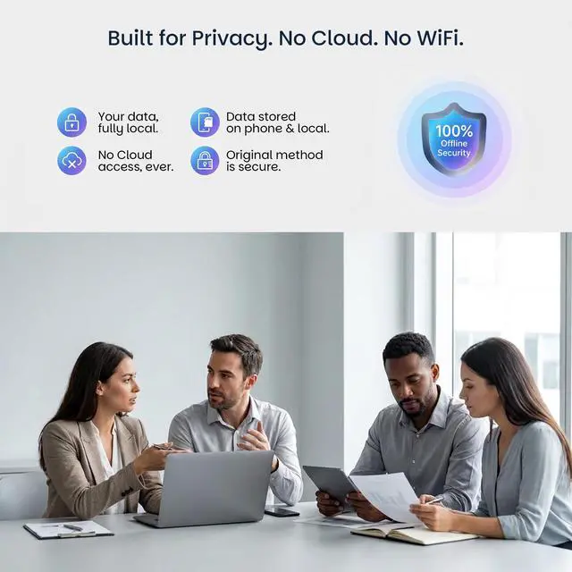 Alt view image 5 of 7 - Note Pro AI Voice Recorder with Unlimited GPT Agent (Space Grey) | Auto transcript & summarize, 126 languages, 5-mic bone conduction, 30g ultra-slim, 64GB 55H battery, meetings calls lectures